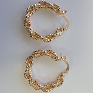 18k gold plated hoops